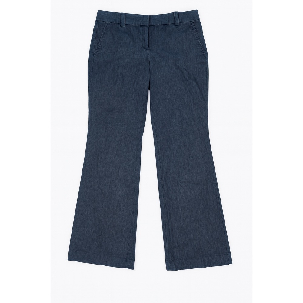 Ann Taylor LOFT Julie Indigo Chambray Straight Leg Pants‎ Size 10